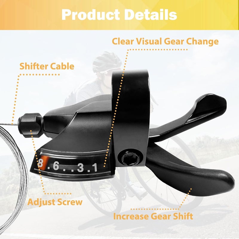 Relwears Bike Shifter SL-M315 8 Speed Right Thumb Gear Shifter 8 Speed Shifter for Moutain Bike, Road Bike and Commuter Bike - Image 5